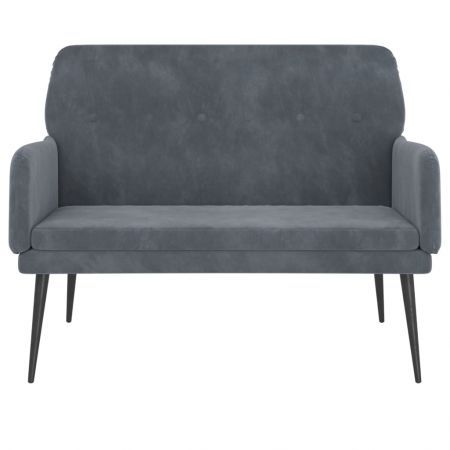 Bench Dark Grey 108x79x79 cm Velvet