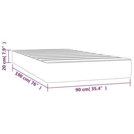 Pocket Spring Bed Mattress Black 90x190x20 cm Fabric