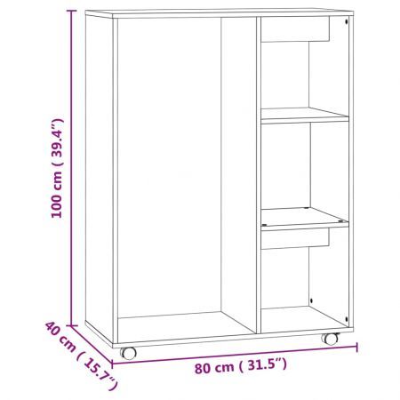 Wardrobe Sonoma Oak 80x40x110 cm Engineered Wood