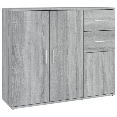 Sideboard Grey Sonoma 91x29.5x75 cm Engineered Wood