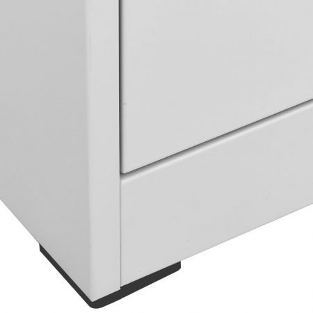 Filing Cabinet Light Grey 90x46x164 cm Steel