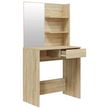 Dressing Table with Mirror Sonoma Oak 74.5x40x141 cm