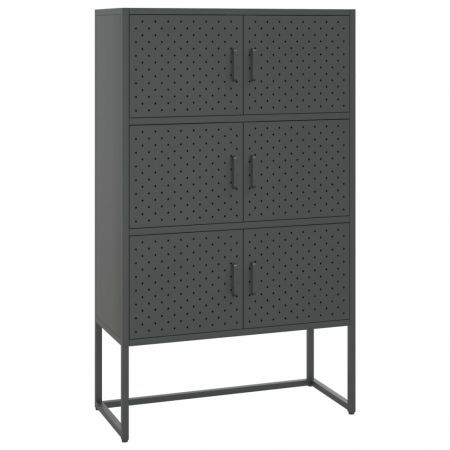 Highboard Anthracite 80x35x135 cm Steel