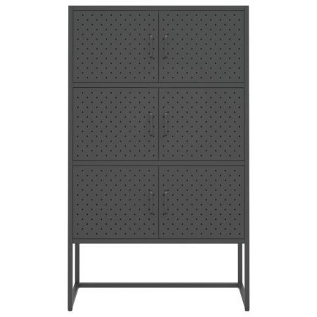 Highboard Anthracite 80x35x135 cm Steel