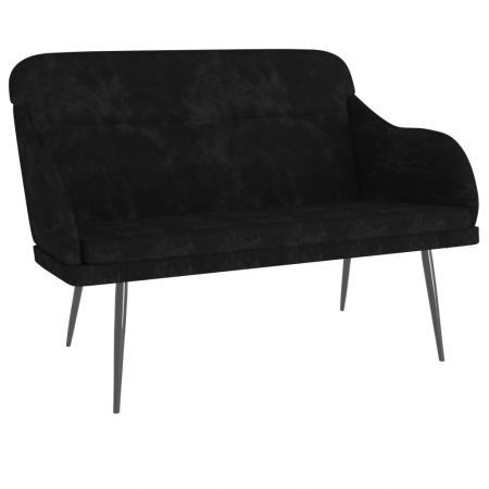 Bench Black 110x76x80 cm Velvet