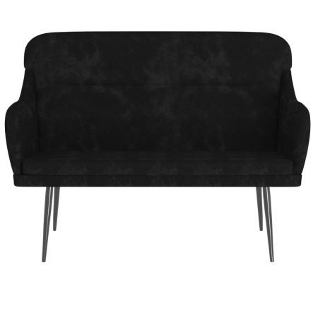 Bench Black 110x76x80 cm Velvet