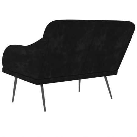 Bench Black 110x76x80 cm Velvet