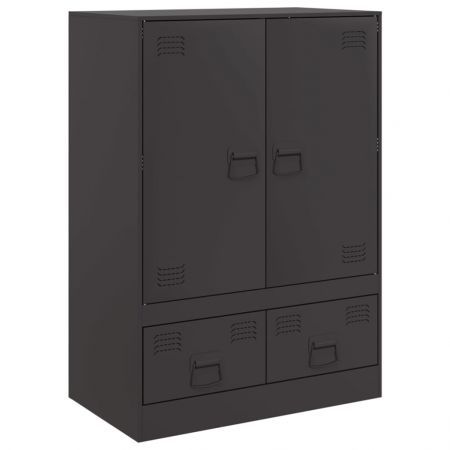 Highboard Black 67x39x95 cm Steel