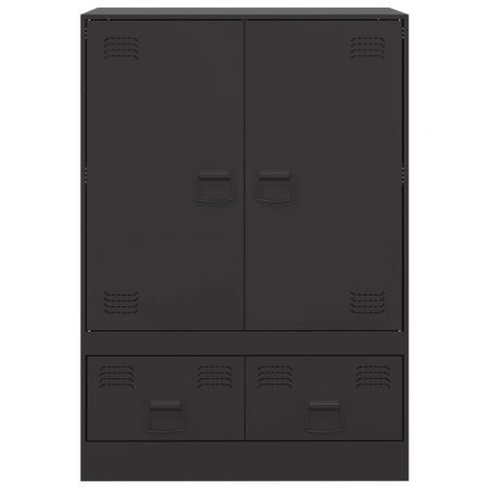 Highboard Black 67x39x95 cm Steel