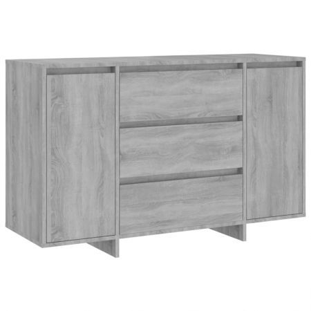 Sideboard with 3 Drawers Grey Sonoma 120x41x75 cm Engineered Wood