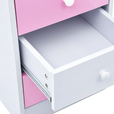 Children Drawing Study Desk Tiltable Pink and White