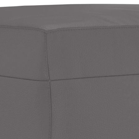 Footstool Grey 60x50x41 cm Faux Leather