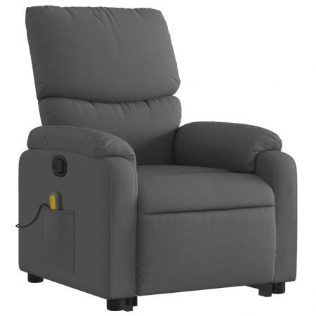 Stand up Massage Recliner Chair Dark Grey Fabric