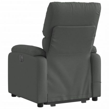 Stand up Massage Recliner Chair Dark Grey Fabric