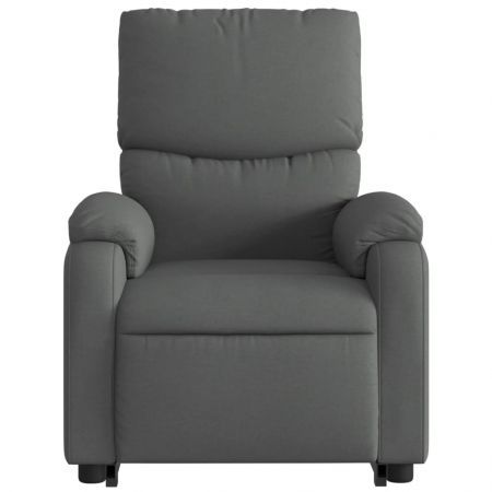 Stand up Massage Recliner Chair Dark Grey Fabric