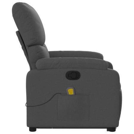 Stand up Massage Recliner Chair Dark Grey Fabric