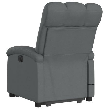 Stand up Massage Recliner Chair Dark Grey Fabric