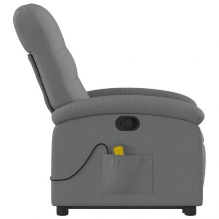 Stand up Massage Recliner Chair Dark Grey Fabric