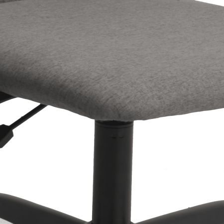 Office Chair Height Adjustable Dark Grey Fabric