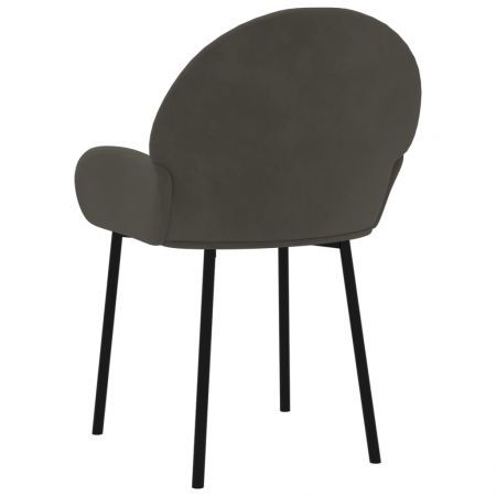 Dining Chairs 2 pcs Dark Grey Velvet