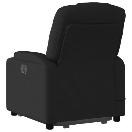 Stand up Massage Recliner Chair Black Fabric