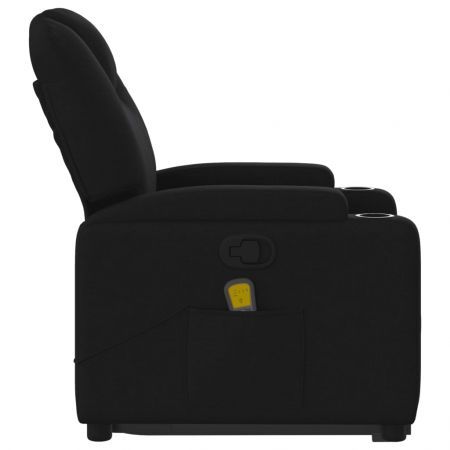 Stand up Massage Recliner Chair Black Fabric