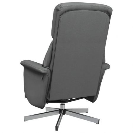 Massage Recliner Chair with Footrest Dark Grey Fabric