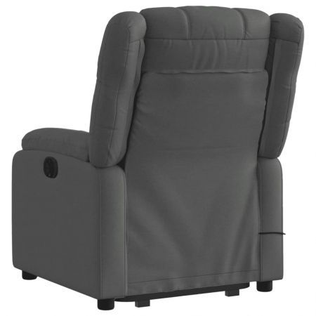 Stand up Massage Recliner Chair Dark Grey Fabric