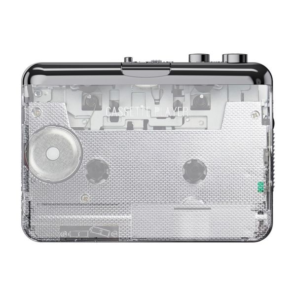 Auto Reverse and Clear Stereo Cassette Player, Cassette Tape to MP3 Converter with Tape Converter Software, Powered by USB Power Cord or AA Battery