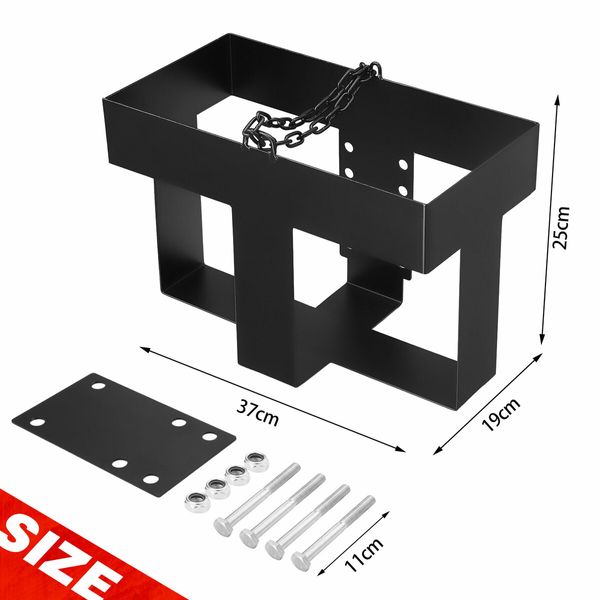 Jerry Gas Can Holder Metal Lockable Fuel Jug Petrol Container Rack Bracket Liquid Carrier Toolbox for Camper Caravan Trailer Black