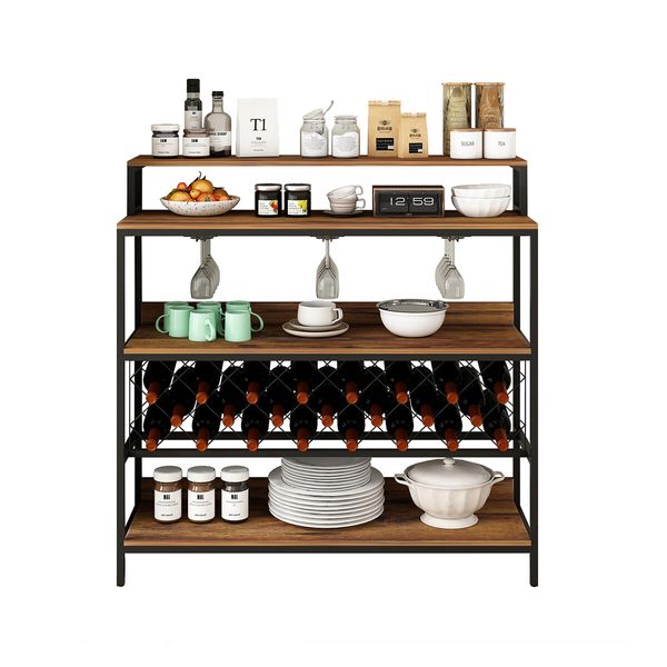 Wine Rack Bar Table Storage Cabinet Glass Bottle Holder Corner Shelves Side Boards Alcohol Cafe Coffee Dining Room Kitchen Display Shelving