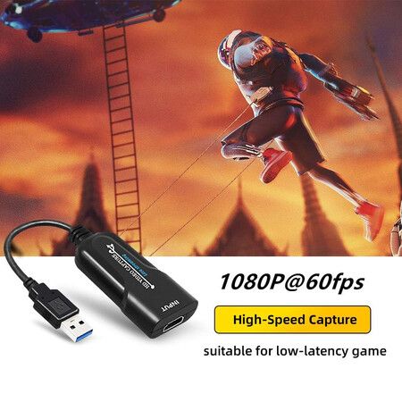 HDMI Audio Video Capture Device -Stream and Record in 1080p 30, HDMI to USB2. 0 USB Video Recorder Game Capture Card for Laptop High Definition Acquisition, Live Broadcasting