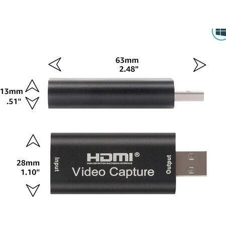 4K HDMI Video Capture Card, Cam Link Card Game Audio Capture Adapter HDMI to USB 2.0 Record Capture Device for Streaming