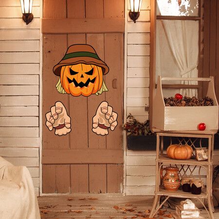 Halloween Fence Peeker Decoration Scary Peeper, Halloween Garden Yard Decor for Home Pathway