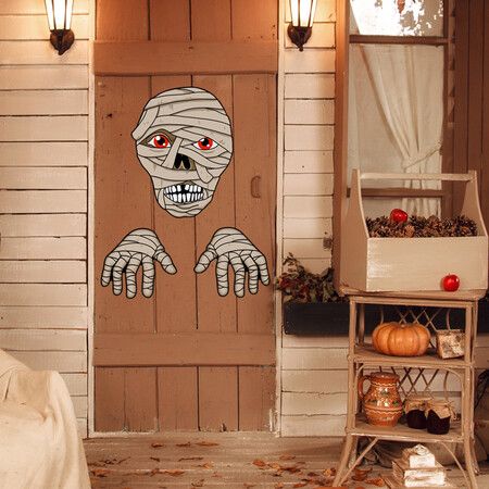 Halloween Fence Peeker Decoration Scary Peeper, Halloween Garden Yard Decor for Home Pathway