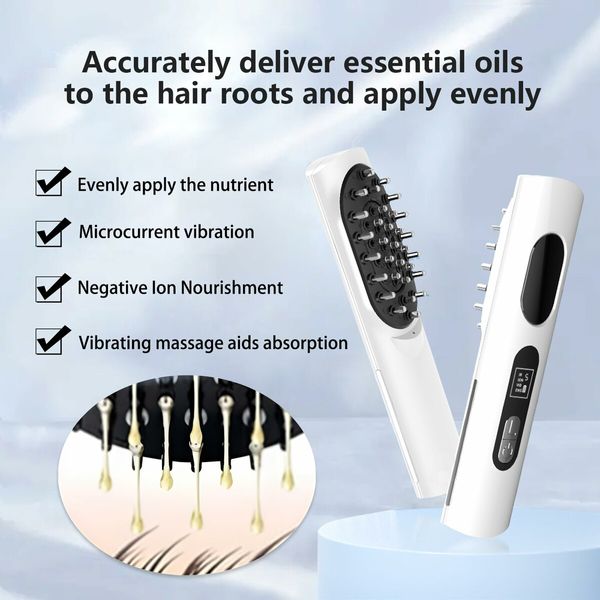 Hair Oil Applicator and Scalp Massager Portable 2 in 1 Oil Dispenser Brush for Hair Growth