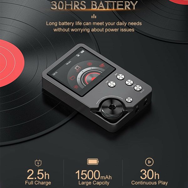 High-Resolution Portable HiFi MP3 Player Lossless DSD Audio with 64GB Memory Card