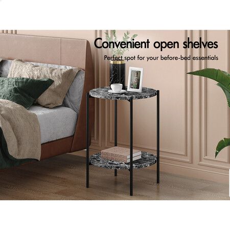 ALFORDSON Side Table Sofa End Bedside Nightstand Grey