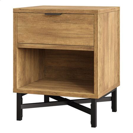 ALFORDSON Bedside Table Retro Nightstand Side Cabinet Brown