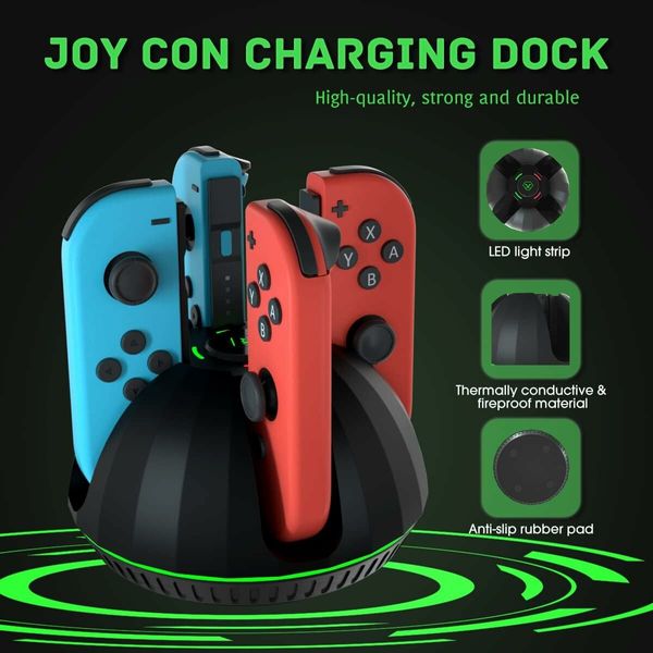 Controller Charging Dock for Switch, Switch Charger Compatible with Switch OLED Joy Con