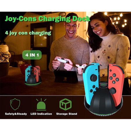 Controller Charging Dock for Switch, Switch Charger Compatible with Switch OLED Joy Con