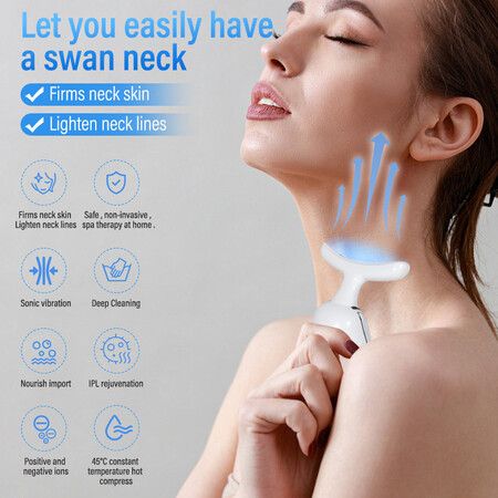 Neck Face Beauty Tool, Skin Care Facial Massager, 7 in 1 Skin Care Neck Facial Beauty Device, Improve Firm Tightening