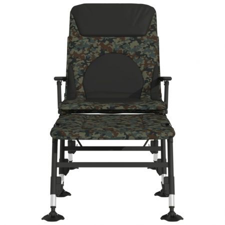 Fishing Bedchair with Adjustable Mud Legs Foldable Camouflage