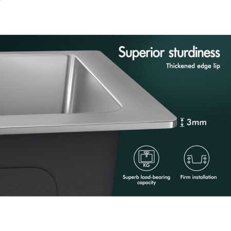 ALFORDSON Kitchen Sink Stainless Steel Drop in Flush Under Mount Basin 340X310MM