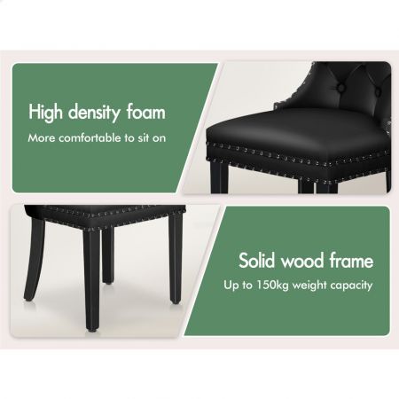 ALFORDSON 2x Dining Chairs Kitchen Lounge Black