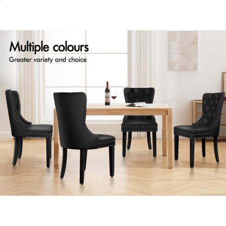 ALFORDSON 2x Dining Chairs Kitchen Lounge Black