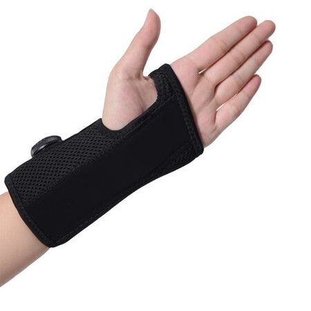 Wrist Brace for Carpal Tunnel, Support Hand Brace with Adjustable Knob, Wrist Splint for Men and Women, Relieve Tendinitis Arthritis Sprains (Left Hand, Black)