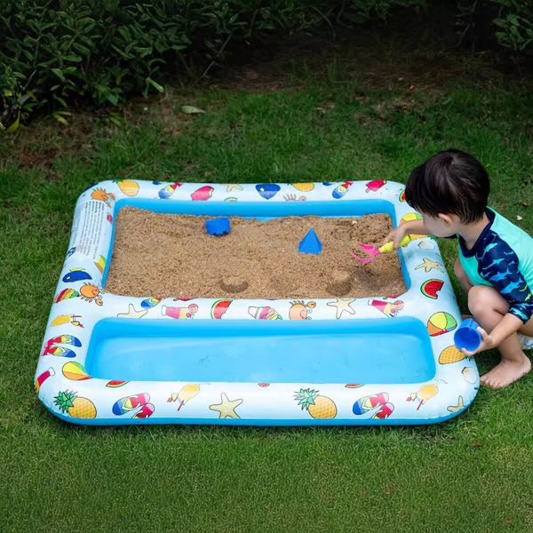 Outdoor sandpits digging water play areas fishing spots inflatable pools filled ocean balls Kids Gifts Summer family fun backyard