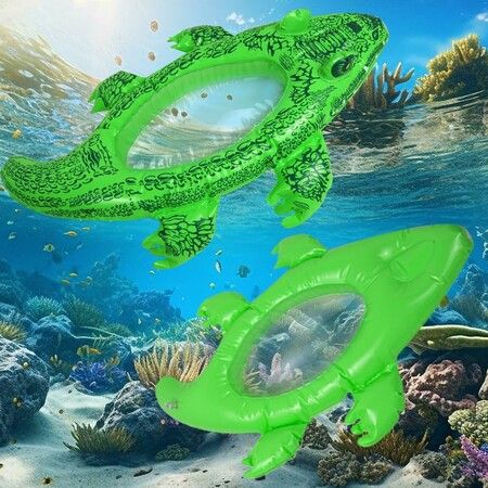 Inflatable Underwater Viewing Mirrors for Kids Crocodile-Themed Aquatic Scenery Mirrors Aquatic Play Gear for Swimming and Water Fun