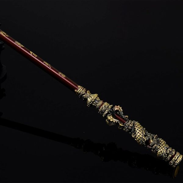 Monkey King Staff, Black Myth: Sun Monkey King Game Weapon Ruyi Golden Cudgel, Copper Cloud Rod Alloy and Weapons Furnishings, Pilgrimage to The West-Eripheral Game Model, JinGuBang 22CM